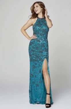 Primavera Couture - 3447 Halter Neck Fully Embellished Evening Gown 26 Primavera Couture - 3447 Halter Neck Fully Embellished Evening Gown