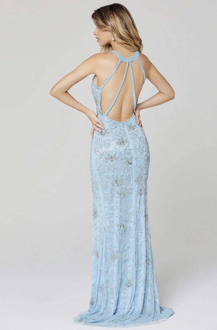 Primavera Couture - 3447 Halter Neck Fully Embellished Evening Gown 10 Primavera Couture - 3447 Halter Neck Fully Embellished Evening Gown
