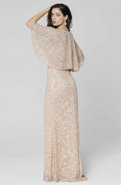 Primavera Couture - 3484 Embellished Bell Sleeve V-neck Sheath Dress 12 Primavera Couture - 3484 Embellished Bell Sleeve V-neck Sheath Dress