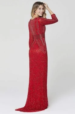 Primavera Couture - 3494 Long Sleeve Beaded Long Dress 12 Primavera Couture - 3494 Long Sleeve Beaded Long Dress
