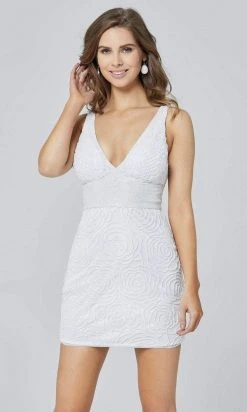 Primavera Couture - 3509 Floral Beaded Sheath Dress