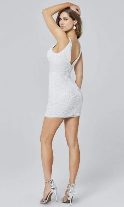 Primavera Couture - 3509 Floral Beaded Sheath Dress