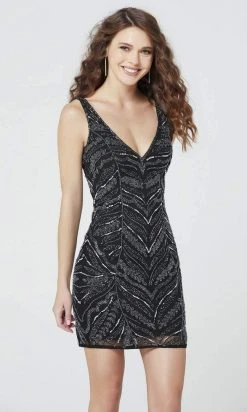 Primavera Couture - 3538 Embellished Open Back Short Dress 11 Primavera Couture - 3538 Embellished Open Back Short Dress