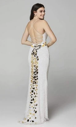 Primavera Couture - 3616 Fully Beaded Cut-Glass Accent Evening Dress