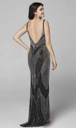 Primavera Couture - 3629 Embellished V Neck Long Sheath Dress 22 Primavera Couture - 3629 Embellished V Neck Long Sheath Dress