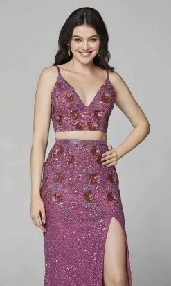 Primavera Couture - 3647 Two Piece Plunging V Neck Dress 19 Primavera Couture - 3647 Two Piece Plunging V Neck Dress