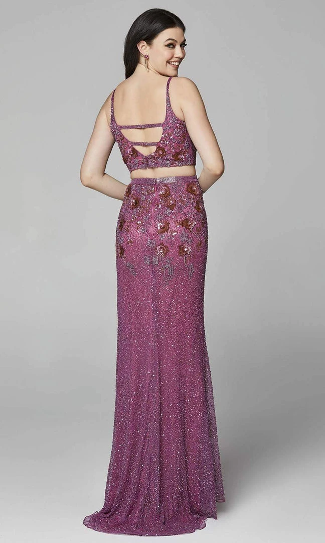 Primavera Couture - 3647 Two Piece Plunging V Neck Dress 7 Primavera Couture - 3647 Two Piece Plunging V Neck Dress