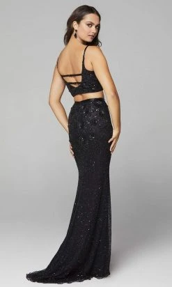 Primavera Couture - 3647 Two Piece Plunging V Neck Dress 15 Primavera Couture - 3647 Two Piece Plunging V Neck Dress