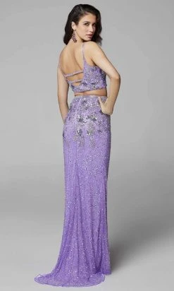 Primavera Couture - 3647 Two Piece Plunging V Neck Dress 21 Primavera Couture - 3647 Two Piece Plunging V Neck Dress