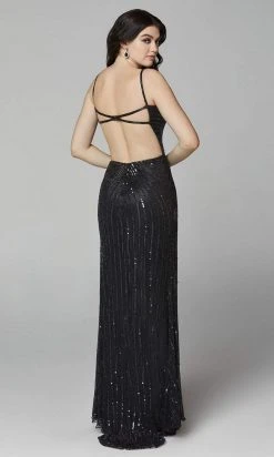 Primavera Couture - 3648 Sequin Scoop Open Back Dress