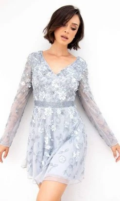 Primavera Couture - 3716 Floral Accented Carefree Dress