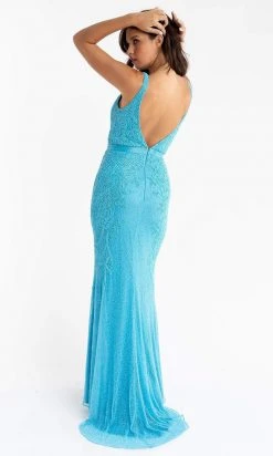 Primavera Couture - 3725 Beaded Sleeveless V-Neck Long Gown 34 Primavera Couture - 3725 Beaded Sleeveless V-Neck Long Gown