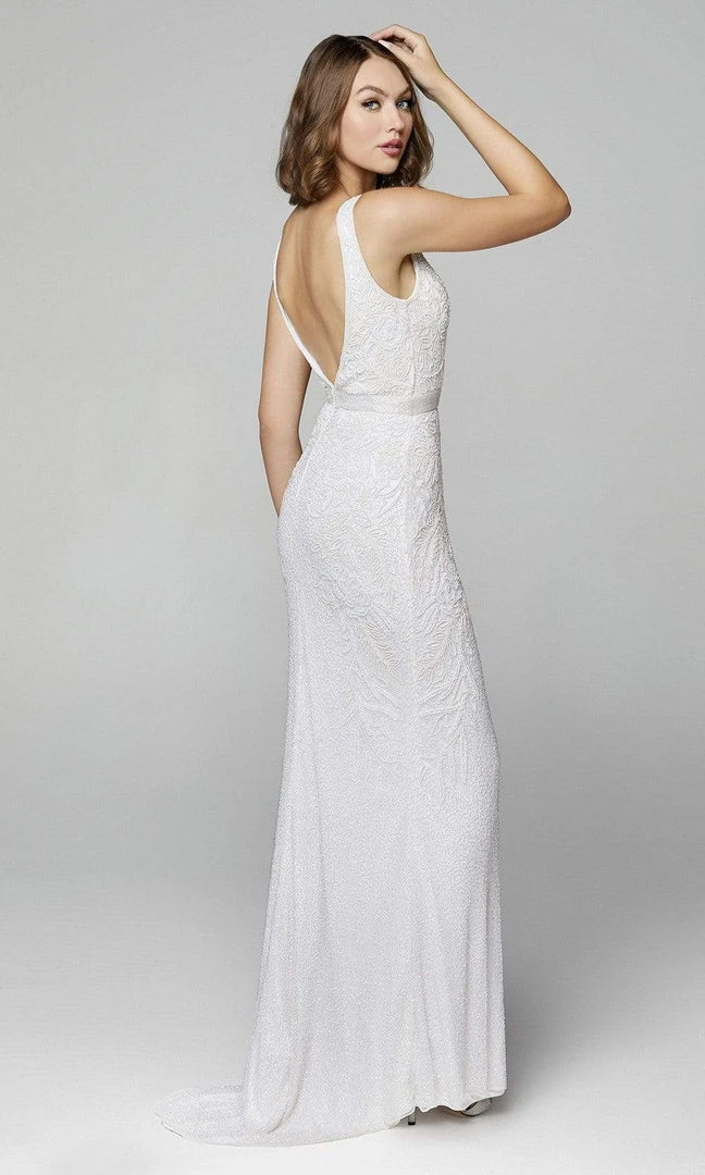 Primavera Couture - 3725 Beaded Sleeveless V-Neck Long Gown 4 Primavera Couture - 3725 Beaded Sleeveless V-Neck Long Gown