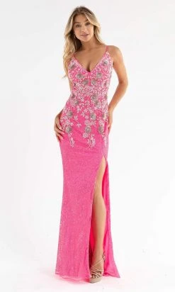 Primavera Couture - 3730 Beaded Plunging V-Neck Gown 22 Primavera Couture - 3730 Beaded Plunging V-Neck Gown