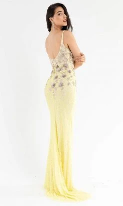 Primavera Couture - 3730 Beaded Plunging V-Neck Gown 33 Primavera Couture - 3730 Beaded Plunging V-Neck Gown