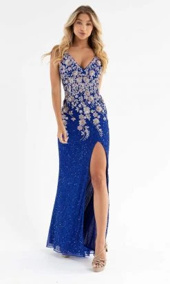 Primavera Couture - 3730 Beaded Plunging V-Neck Gown 28 Primavera Couture - 3730 Beaded Plunging V-Neck Gown