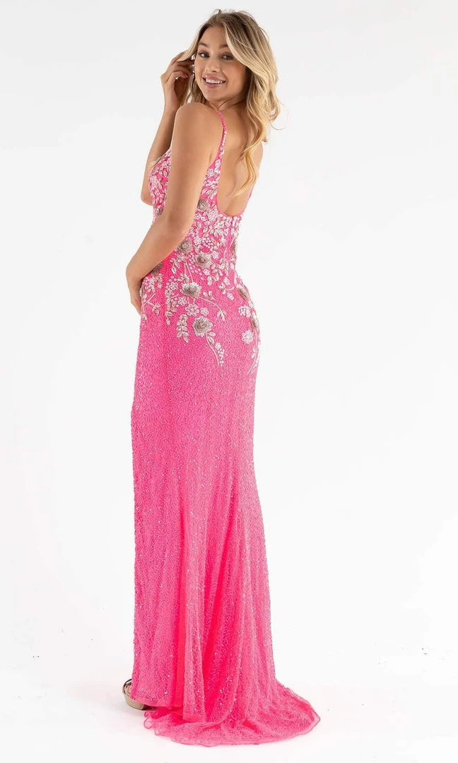 Primavera Couture - 3730 Beaded Plunging V-Neck Gown 12 Primavera Couture - 3730 Beaded Plunging V-Neck Gown
