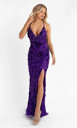 Primavera Couture - 3731 Sleeveless Plunging V-Neck Dress