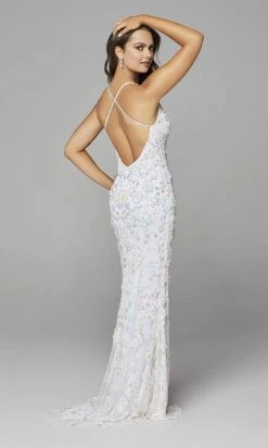 Primavera Couture - 3731 Sleeveless Plunging V-Neck Dress