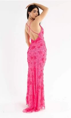 Primavera Couture - 3731 Sleeveless Plunging V-Neck Dress