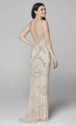 Primavera Couture - 3733 Beaded Sleeveless V-Neck Long Gown