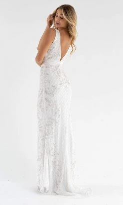 Primavera Couture - 3741 V-Neck Beaded Lace Long Gown 33 Primavera Couture - 3741 V-Neck Beaded Lace Long Gown