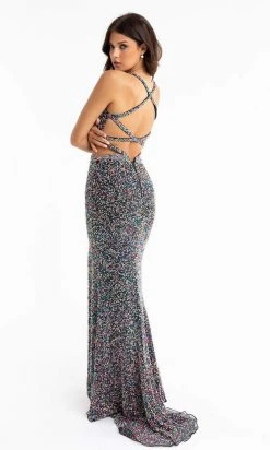 Primavera Couture - 3744 V-Neck Multiple Straps Long Gown