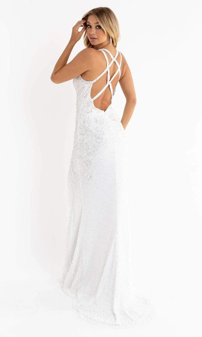 Primavera Couture - 3747 Strappy Back Beaded Sleeveless Gown 10 Primavera Couture - 3747 Strappy Back Beaded Sleeveless Gown