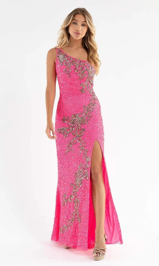 Primavera Couture - 3763 Asymmetrical Strappy Back Gown 11 Primavera Couture - 3763 Asymmetrical Strappy Back Gown