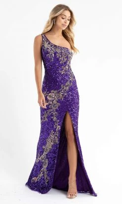 Primavera Couture - 3763 Asymmetrical Strappy Back Gown 28 Primavera Couture - 3763 Asymmetrical Strappy Back Gown