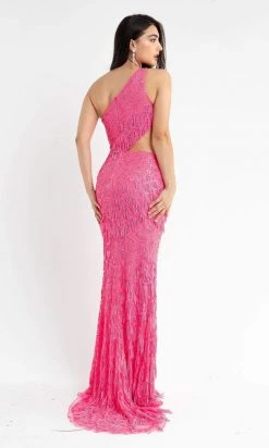 Primavera Couture - 3766 Asymmetrical One Sleeve Gown