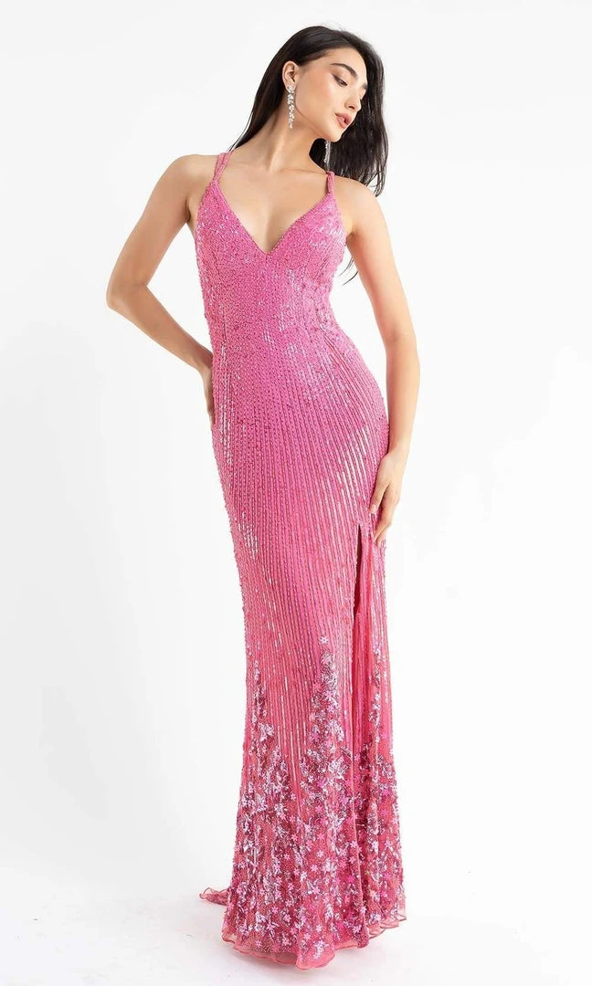 Primavera Couture - 3770 Fabulous Beading With Floral Embellishments Sleeveless Evening Gown 13 Primavera Couture - 3770 Fabulous Beading With Floral Embellishments Sleeveless Evening Gown