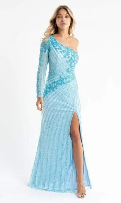 Primavera Couture - 3785 Asymmetrical One Shoulder Gown 60 Primavera Couture - 3785 Asymmetrical One Shoulder Gown