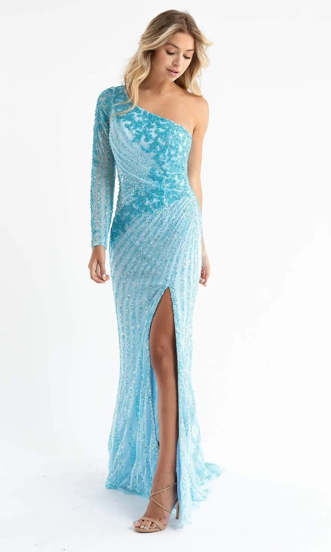 Primavera Couture - 3785 Asymmetrical One Shoulder Gown 30 Primavera Couture - 3785 Asymmetrical One Shoulder Gown