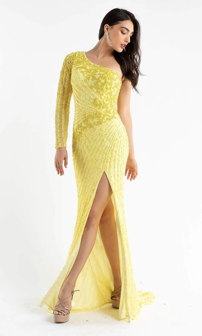 Primavera Couture - 3785 Asymmetrical One Shoulder Gown 34 Primavera Couture - 3785 Asymmetrical One Shoulder Gown