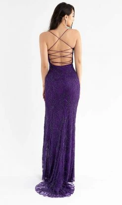 Primavera Couture - 3786 Sequin Scoop Neckline Long Gown
