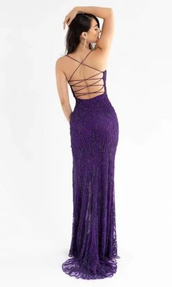 Primavera Couture - 3786 Sequin Scoop Neckline Long Gown