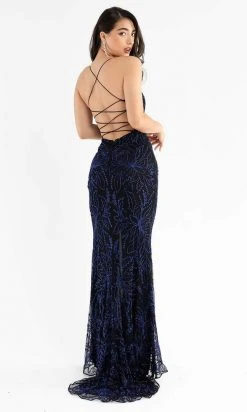 Primavera Couture - 3786 Sequin Scoop Neckline Long Gown