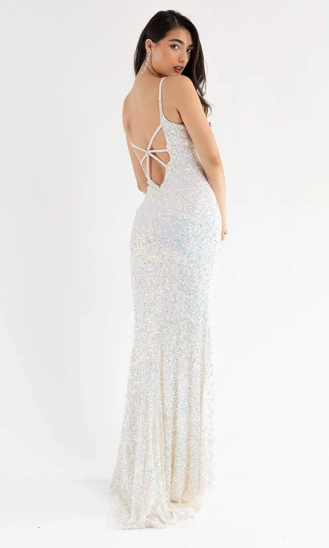 Primavera Couture - 3792 Sleeveless Sequin High Slit Dress 15 Primavera Couture - 3792 Sleeveless Sequin High Slit Dress