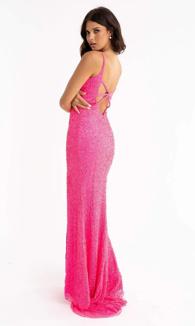 Primavera Couture - 3792 Sleeveless Sequin High Slit Dress 29 Primavera Couture - 3792 Sleeveless Sequin High Slit Dress