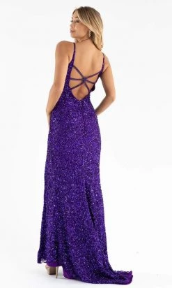Primavera Couture - 3792 Sleeveless Sequin High Slit Dress 74 Primavera Couture - 3792 Sleeveless Sequin High Slit Dress