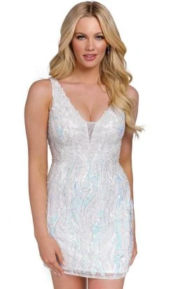 Primavera Couture 3822 - Embroidered Beaded Cocktail Dress