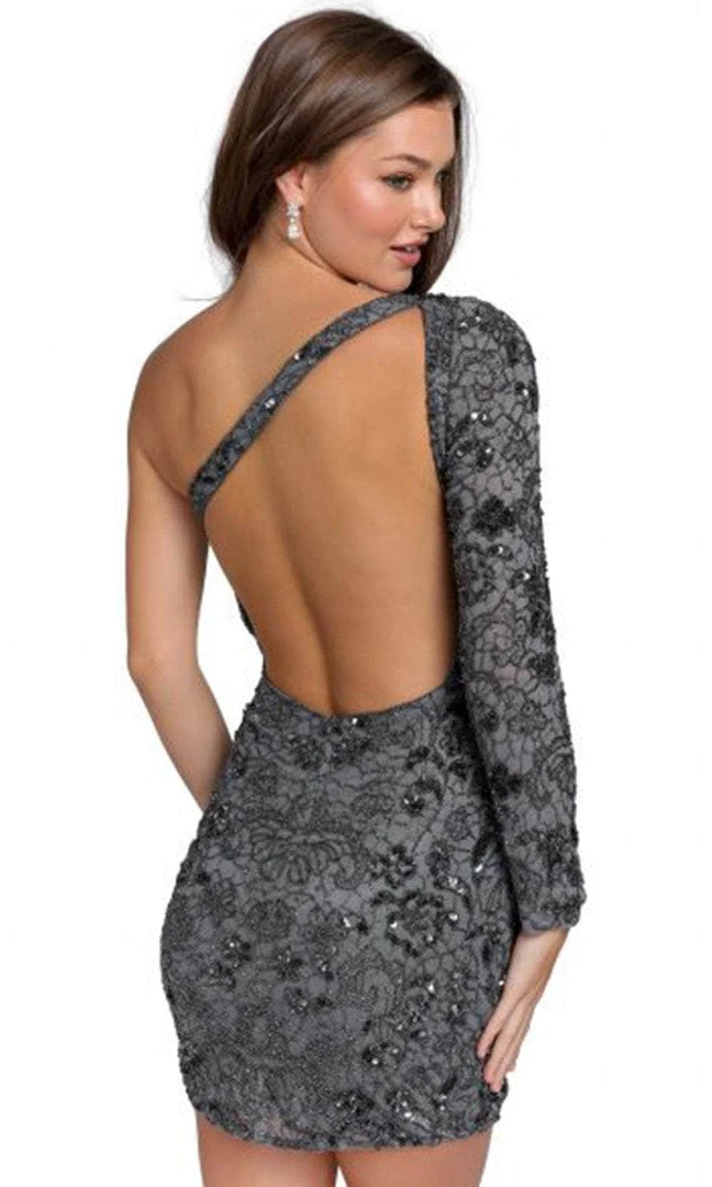 Primavera Couture 3865 - One Long Sleeve Cocktail Dress 4 Primavera Couture 3865 - One Long Sleeve Cocktail Dress