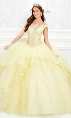 Princesa By Ariana Vara - PR11926 Off Shoulder Layered Ballgown