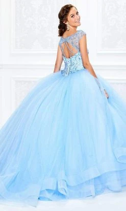 Princesa By Ariana Vara - PR11935 Sheer Bateau Beaded Tulle Ballgown