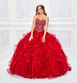 Princesa By Ariana Vara - PR11943 Beaded Sweetheart Ruffled Ballgown