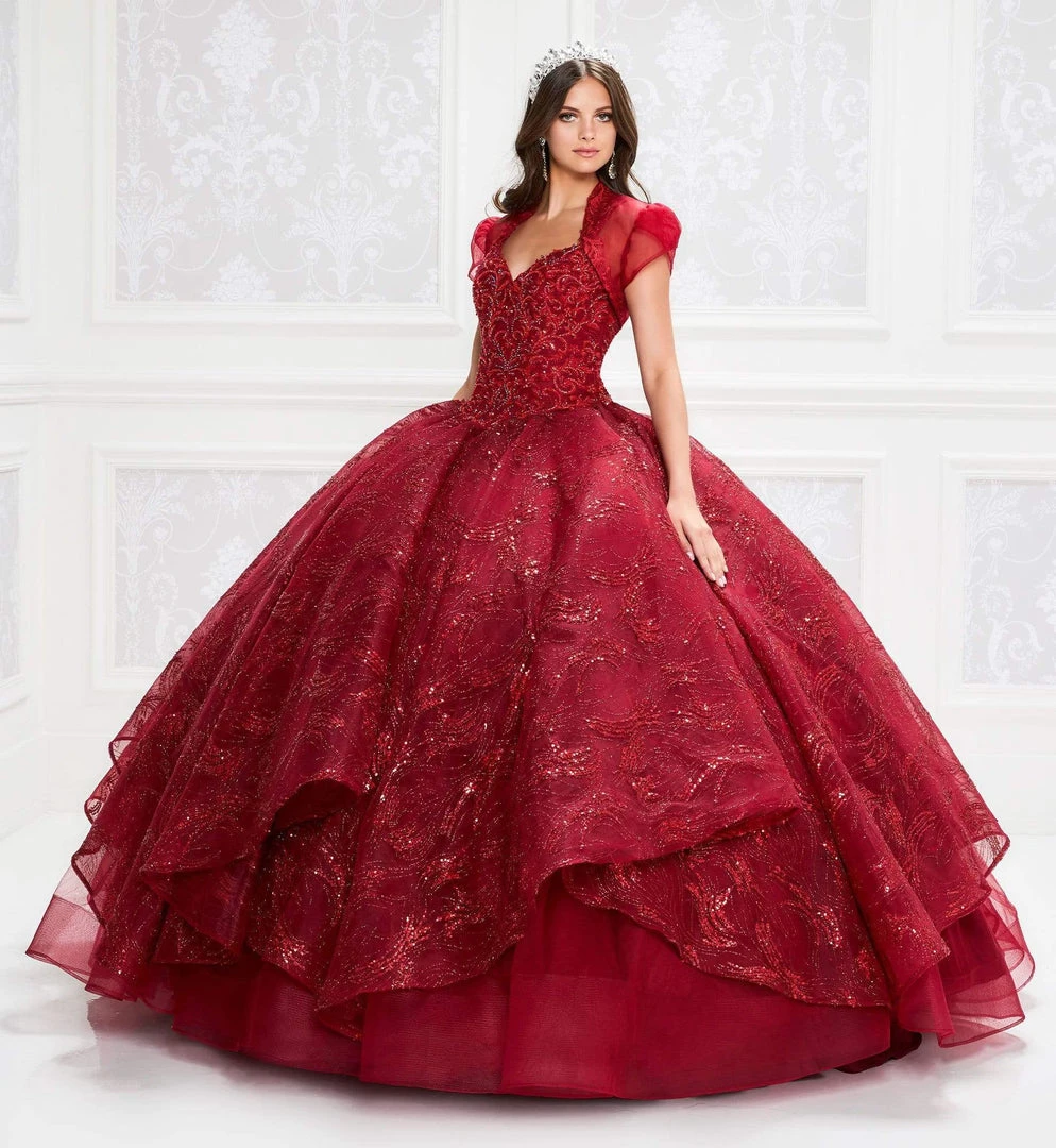 Princesa By Ariana Vara - PR12006 Corded Lace V-Neck Ball Gown 7 Princesa By Ariana Vara - PR12006 Corded Lace V-Neck Ball Gown