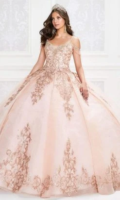 Princesa By Ariana Vara - PR12008 Beaded V-Neck Ball Gown