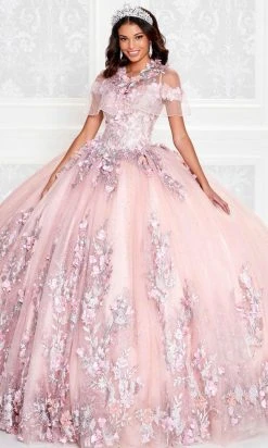 Princesa By Ariana Vara PR12263 - Detachable Capelet Off Shoulder Ball Gown