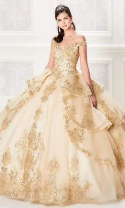 Princesa By Ariana Vara - PR21962 Lace Appliqued Off-Shoulder Dress